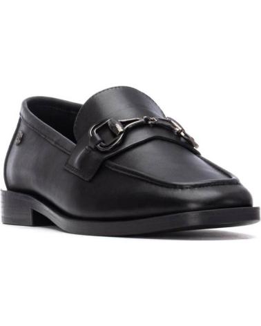 CARMELA 162697 BLACK LOAFERS WITH ANIMAL PRINT DETAIL NEGRO