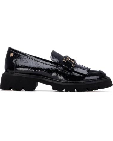 CARMELA LOAFERS 162698 BLACK PATENT LEATHER TRACK SOLE NEGRO