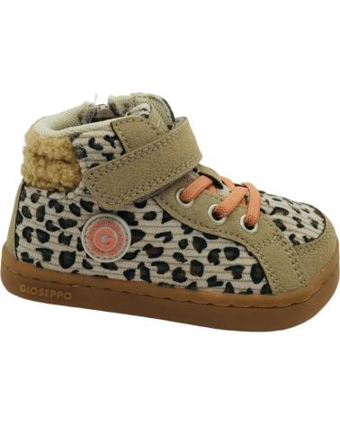 GIOSEPPO AMIRET 76989 - BOTAS BAREFOOT PARA NIÑA BEIGE CON ANIMAL PRINT BEIGE