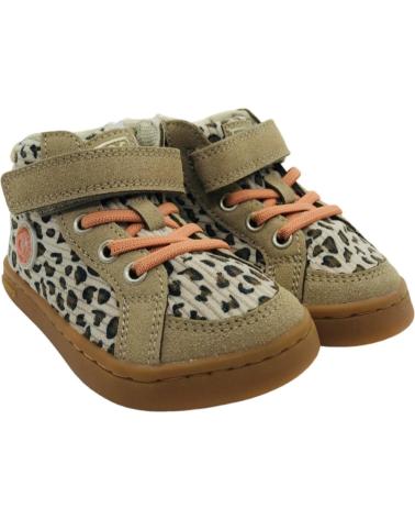 GIOSEPPO AMIRET 76989 - BOTAS BAREFOOT PARA NIÑA BEIGE CON ANIMAL PRINT BEIGE