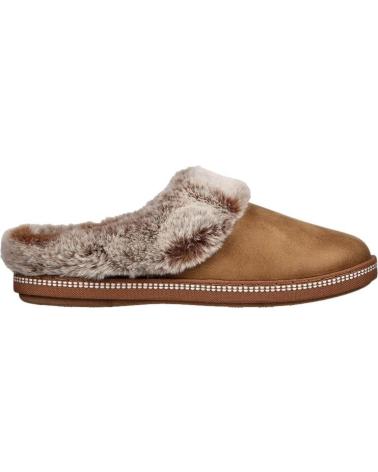 SKECHERS COZY CAMPFIRE LOVELY LIFE 167625 PANTOUFLES MARRON AVEC DOUBLURE EN FAUSSE FOURRURE BEIGE BEIGE