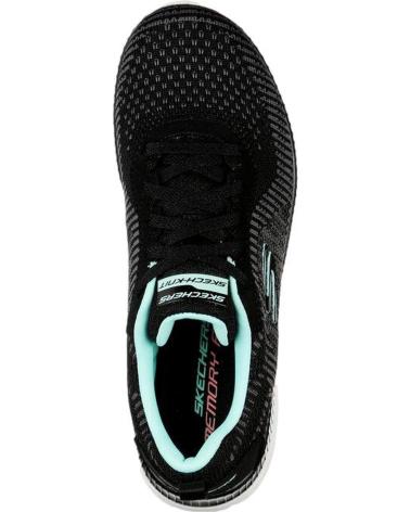 SKECHERS 149220 ZAPATILLAS RUNNING NEGRO CON DETALLES AZULES AZUL