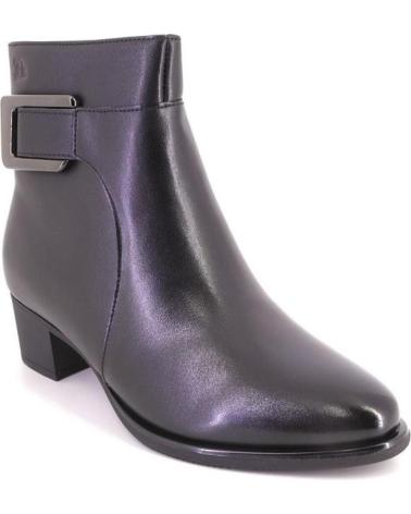 TREINTAS 4419: STIVALETTI IN PELLE NERA CON FIBBIA NEGRO