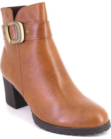 TREINTAS 4412: LEDERSTIEFELETTEN IN COGNAC MIT SCHNALLE CUERO