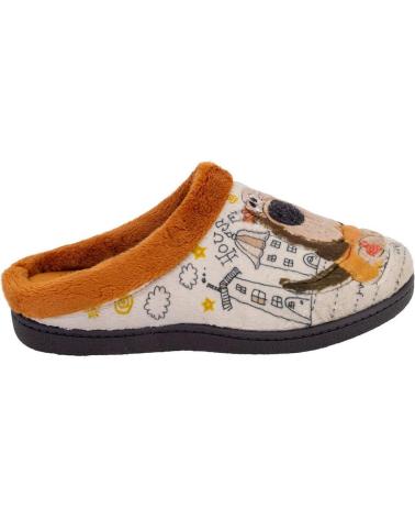 PLUMAFLEX 12281PERRITO PANTOFOLE DA CASA CON DESIGN CANE BEIGE BEIGE