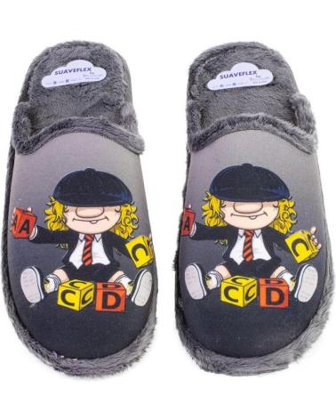 ZAPATILLAS DE CASA SUAVEFLEX 200-ACDC GRIS GRIS