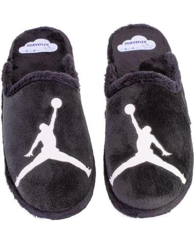 ZAPATILLAS DE CASA SUAVEFLEX 200-JORDAN NEGRO Y BLANCO NEGRO Y BLANCO