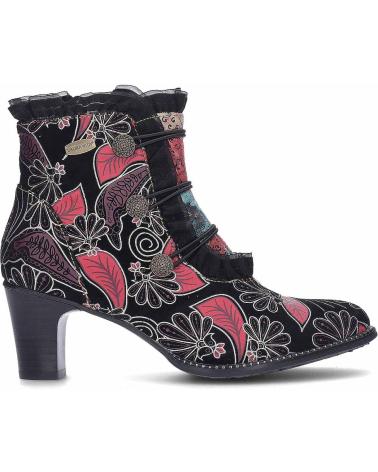 LAURA VITA ELCODIEO224 STIVALETTI FLOREALI ROSSI ROJO