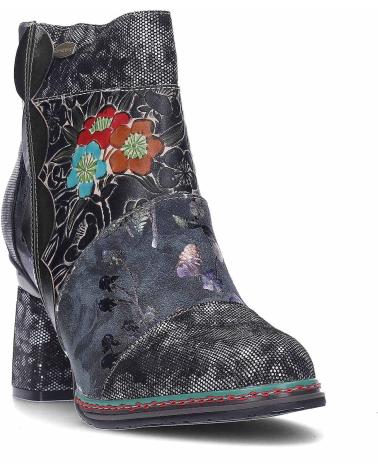 BOTTINES LAURA VITA KINOAO 20 NOIR IMPRIMÉ FLORAL NEGRO