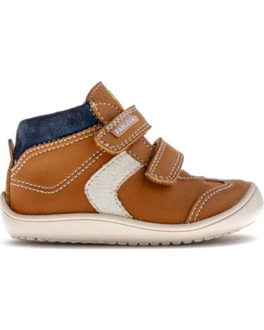 PABLOSKY BAREFOOT KIDS SNEAKERS 064284 BROWN LEATHER MARRóN