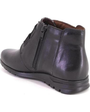 STIVALETTI BASSI PITILLOS 20203 NERI CON CHIUSURA IN VELCRO E CERNIERA NEGRO