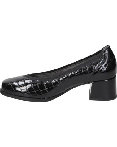 PITILLOS 10820 NERO: SCARPA CON TACCO BASSO E DESIGN EFFETTO COCODRILLO NEGRO
