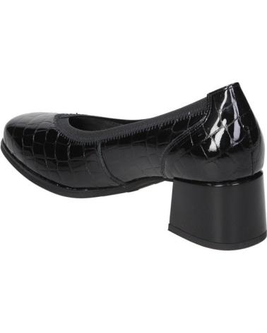 PITILLOS 10820 NERO: SCARPA CON TACCO BASSO E DESIGN EFFETTO COCODRILLO NEGRO