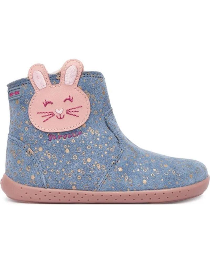 GARVALIN STIVALETTI BAREFOOT IMPERMEABILI 251302 BLU CON DESIGN CONIGLIO AZUL
