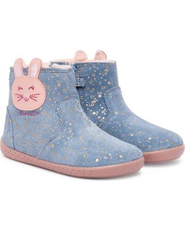 GARVALIN STIVALETTI BAREFOOT IMPERMEABILI 251302 BLU CON DESIGN CONIGLIO AZUL