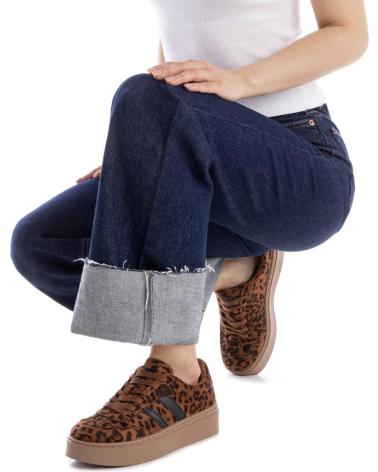 BASKETS PLATEFORME REFRESH 172944 CAMEL IMPRIMÉ ANIMAL CAMEL