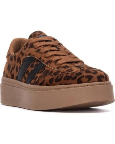 BASKETS PLATEFORME REFRESH 172944 CAMEL IMPRIMÉ ANIMAL CAMEL