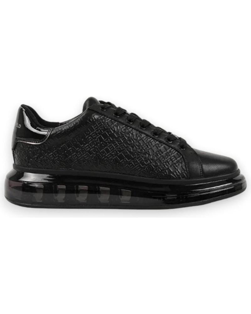 KARL LAGERFELD KAPRI KUSHION EMBOSS REPEAT LO LACE SNEAKER SCHWARZ NEGRO