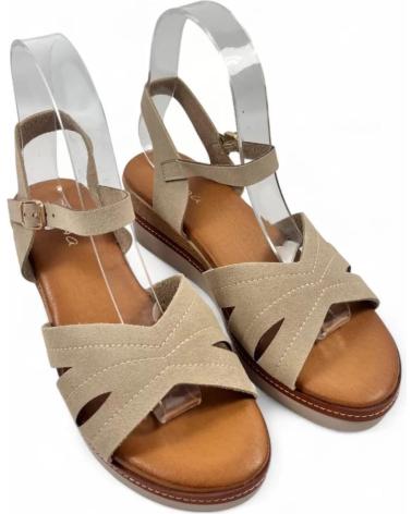 TIMBOS SANDALIA CUNA COMODA MUJER KAKI 131402 MARRóN
