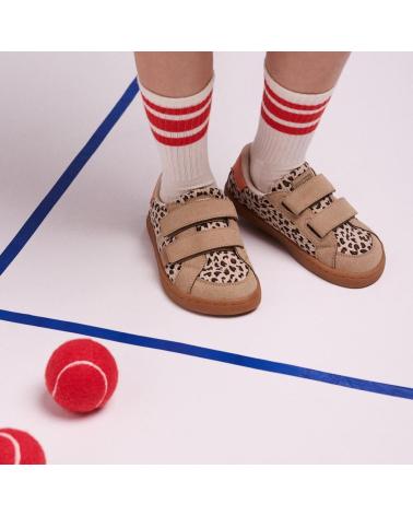 GIOSEPPO ISLINGTON 76988 CANVAS BARFUSSSCHUHE LEOPARD BEIGE CAMEL MIT KLETTVERSCHLUSS LPRD