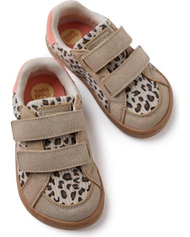 GIOSEPPO ISLINGTON 76988 CANVAS BARFUSSSCHUHE LEOPARD BEIGE CAMEL MIT KLETTVERSCHLUSS LPRD