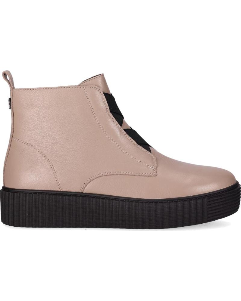 STIVALETTO CHIKA10 RE TIPUANA 01 TORTORA CON CERNIERA FRONTALE E SUOLA CARRARMATO TAUPE-TAUPE