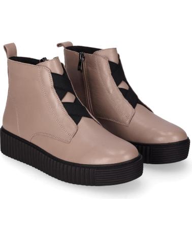 STIVALETTO CHIKA10 RE TIPUANA 01 TORTORA CON CERNIERA FRONTALE E SUOLA CARRARMATO TAUPE-TAUPE