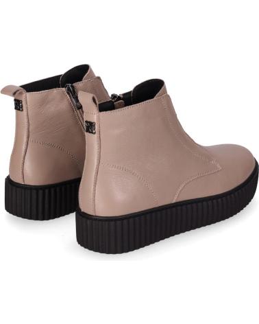 STIVALETTO CHIKA10 RE TIPUANA 01 TORTORA CON CERNIERA FRONTALE E SUOLA CARRARMATO TAUPE-TAUPE