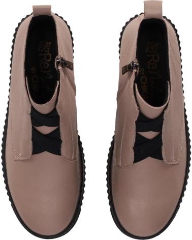 STIVALETTO CHIKA10 RE TIPUANA 01 TORTORA CON CERNIERA FRONTALE E SUOLA CARRARMATO TAUPE-TAUPE
