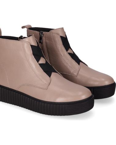 STIVALETTO CHIKA10 RE TIPUANA 01 TORTORA CON CERNIERA FRONTALE E SUOLA CARRARMATO TAUPE-TAUPE