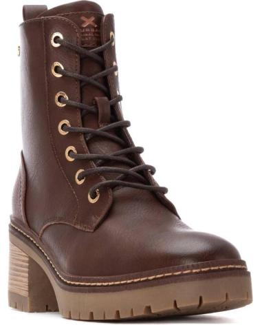 XTI 144454 BROWN LACE-UP BOOT WITH HEEL MARRON