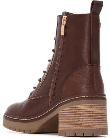 XTI 144454 BROWN LACE-UP BOOT WITH HEEL MARRON