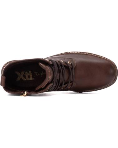 XTI 144454 BROWN LACE-UP BOOT WITH HEEL MARRON