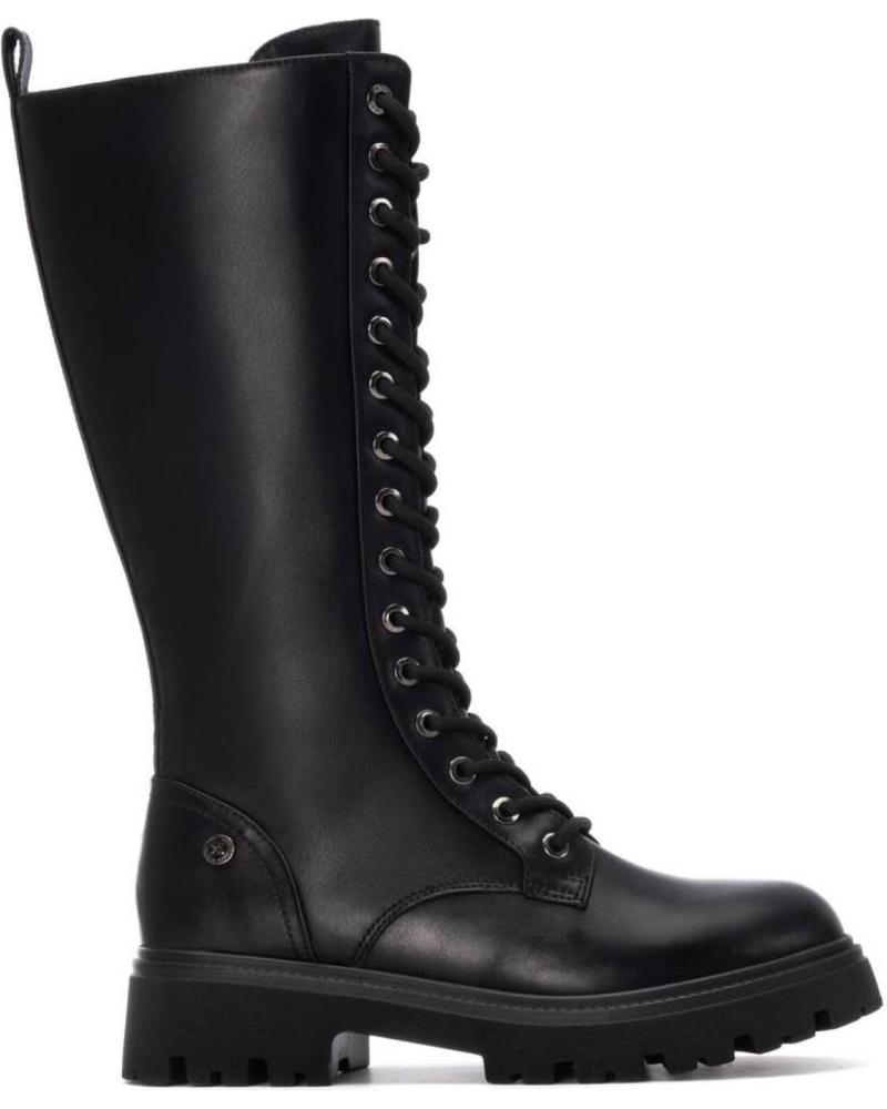 XTI 144656 BOTA ALTA NEGRA CON CORDONES ESTILO MILITAR NEGRO