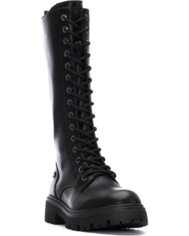 XTI 144656 BOTA ALTA NEGRA CON CORDONES ESTILO MILITAR NEGRO
