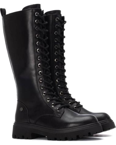 XTI 144656 BOTA ALTA NEGRA CON CORDONES ESTILO MILITAR NEGRO