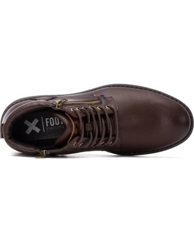 XTI 144668 BROWN ANKLE BOOT WITH LACES AND SIDE ZIPPERS MARRON