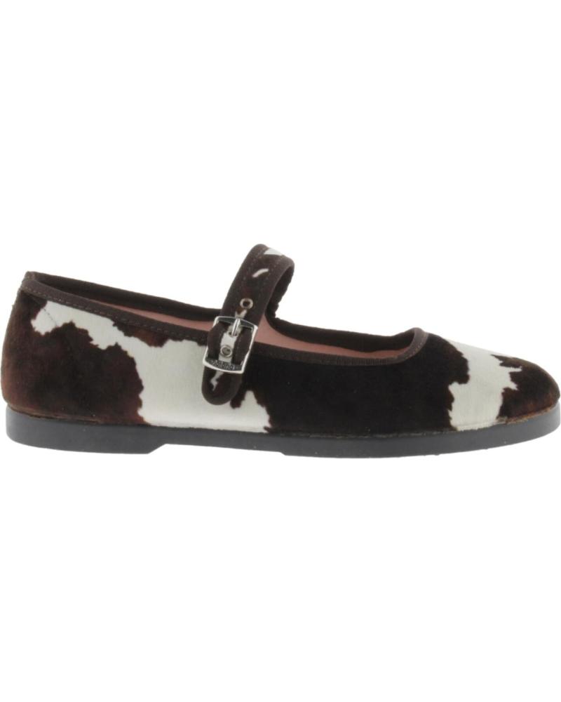 VICTORIA GONG-FU 1080117 WHITE LEOPARD VELVET MARY JANES BLANCO