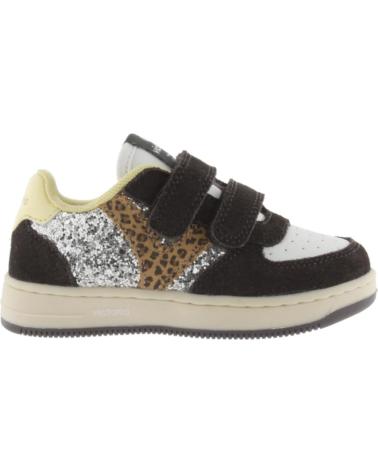 SNEAKERS VICTORIA TIEMPO CON CINGHIE GLITTERATE IN CAMOSCIO ANTRACITE GREY