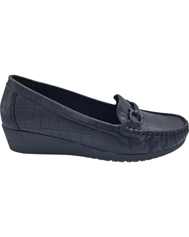 CALZADOMANIA MOCASÍN DE CUÑA NEGRO NEGRO