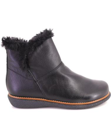 STIVALETTI VALERIAS 2356 IN PELLE NERA CON FODERA IN PELLICCIA NEGRO