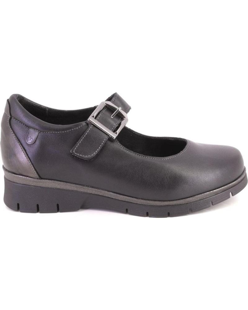 VALERIAS 2386 MARY JANE IN PELLE NERA NEGRO