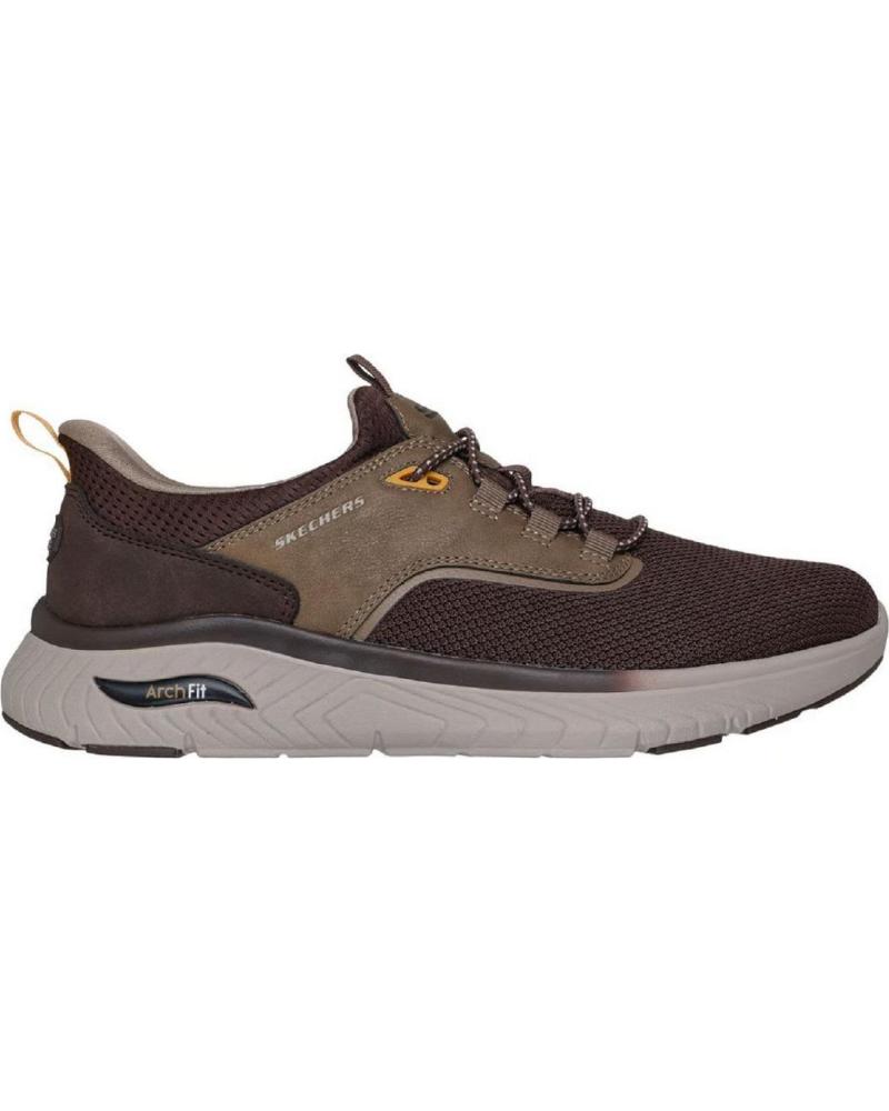 SKECHERS SLIP-INS 211190 - BASKETS DÉCONTRACTÉES HOMME (MARRON) MARRON