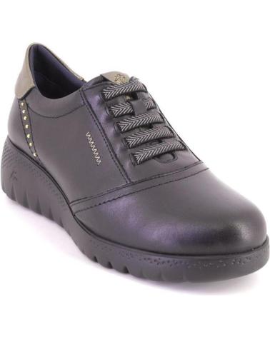 FLUCHOS F2096 - SCHWARZE LEDER-PLATEAUSCHUHE NEGRO