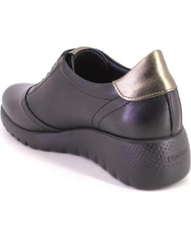FLUCHOS F2096 - SCHWARZE LEDER-PLATEAUSCHUHE NEGRO
