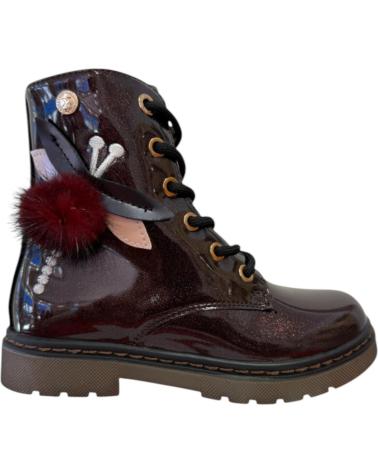 XTI COMBAT BOOTS 151395 - RED PATENT ROJO