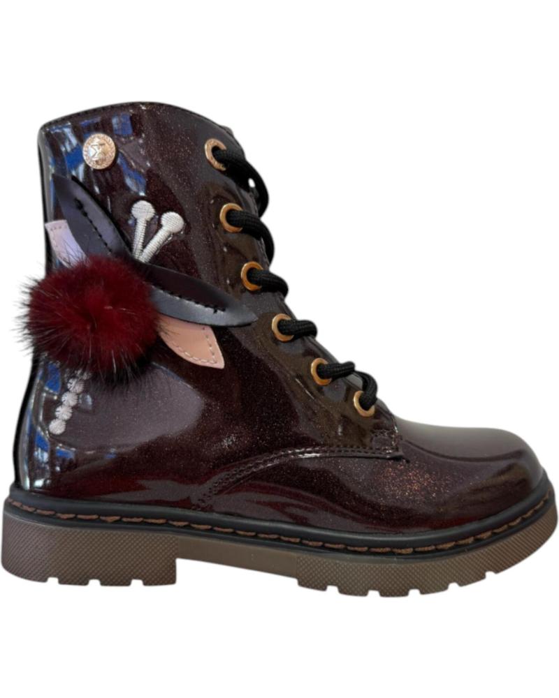 XTI COMBAT BOOTS 151395 - RED PATENT ROJO