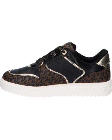 DEPORTIVAS MICHAEL KORS EMMET RUMI MK01414001 NAPPA PU NEGRO/MARRÓN LOGO BLACK NAPPA PU - BROWN - BUTTERNUT LOGO PU