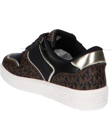 DEPORTIVAS MICHAEL KORS EMMET RUMI MK01414001 NAPPA PU NEGRO/MARRÓN LOGO BLACK NAPPA PU - BROWN - BUTTERNUT LOGO PU