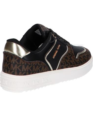 DEPORTIVAS MICHAEL KORS EMMET RUMI MK01414001 NAPPA PU NEGRO/MARRÓN LOGO BLACK NAPPA PU - BROWN - BUTTERNUT LOGO PU